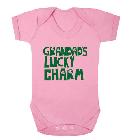 Grandad's lucky charm  baby vest pale pink 18-24 months
