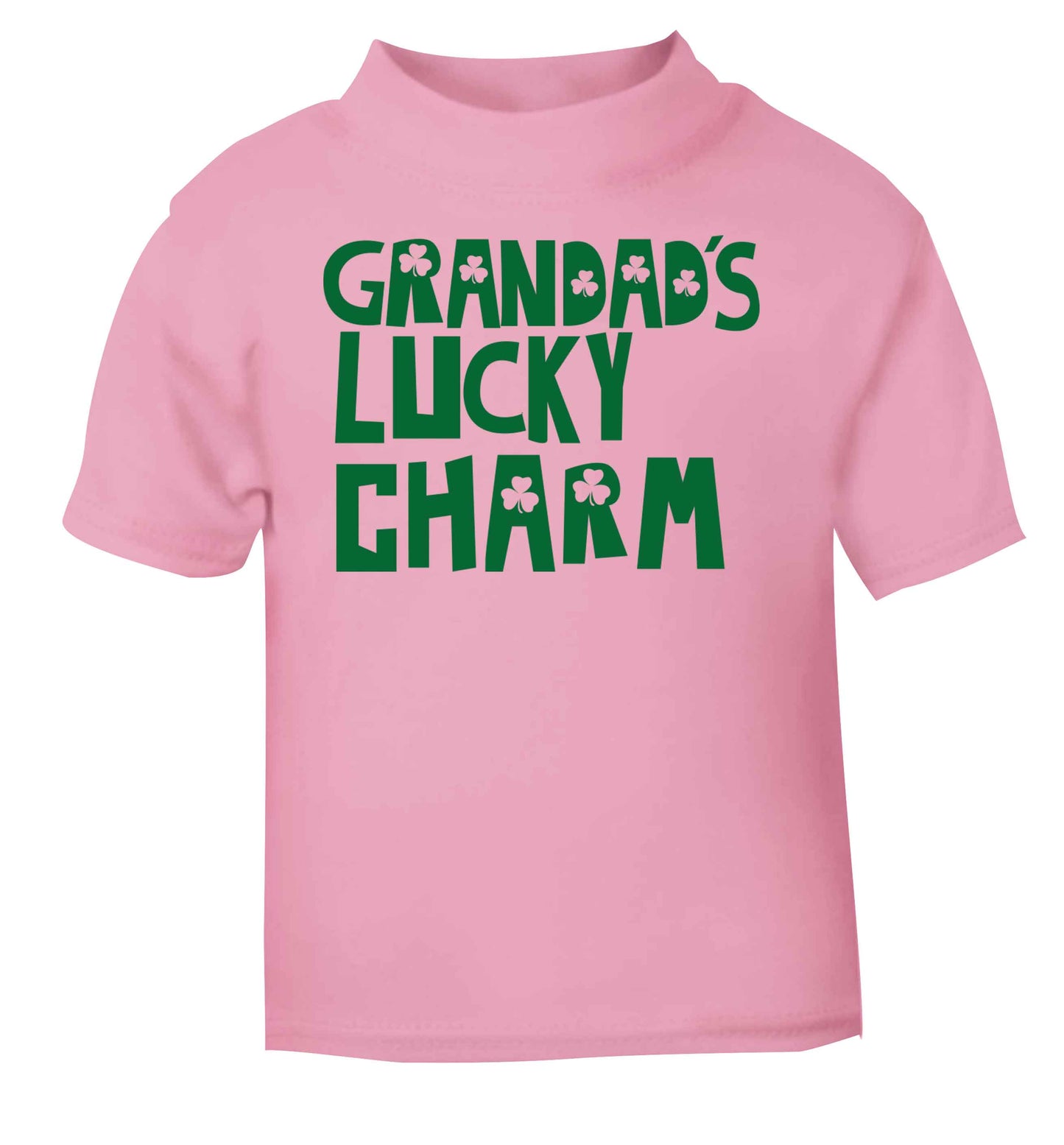 Grandad's lucky charm  light pink baby toddler Tshirt 2 Years
