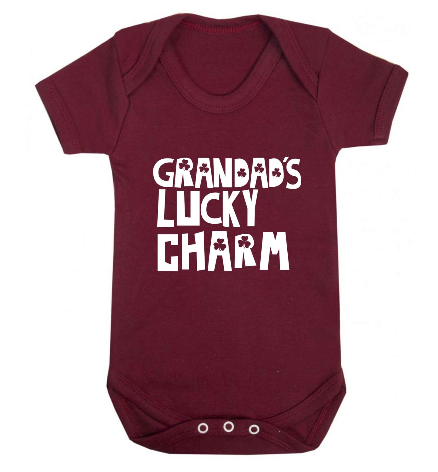 Grandad's lucky charm  baby vest maroon 18-24 months