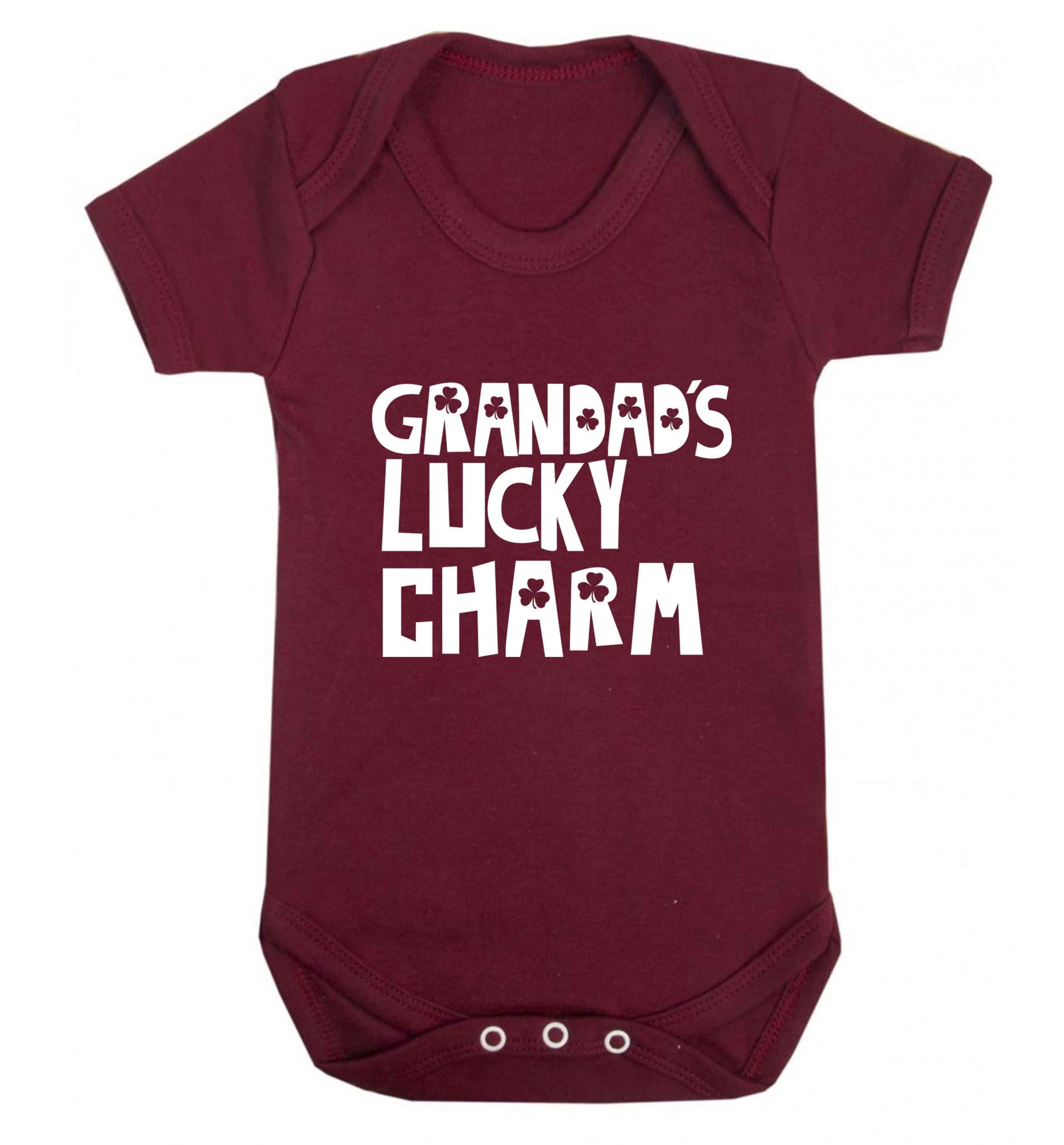 Grandad's lucky charm  baby vest maroon 18-24 months