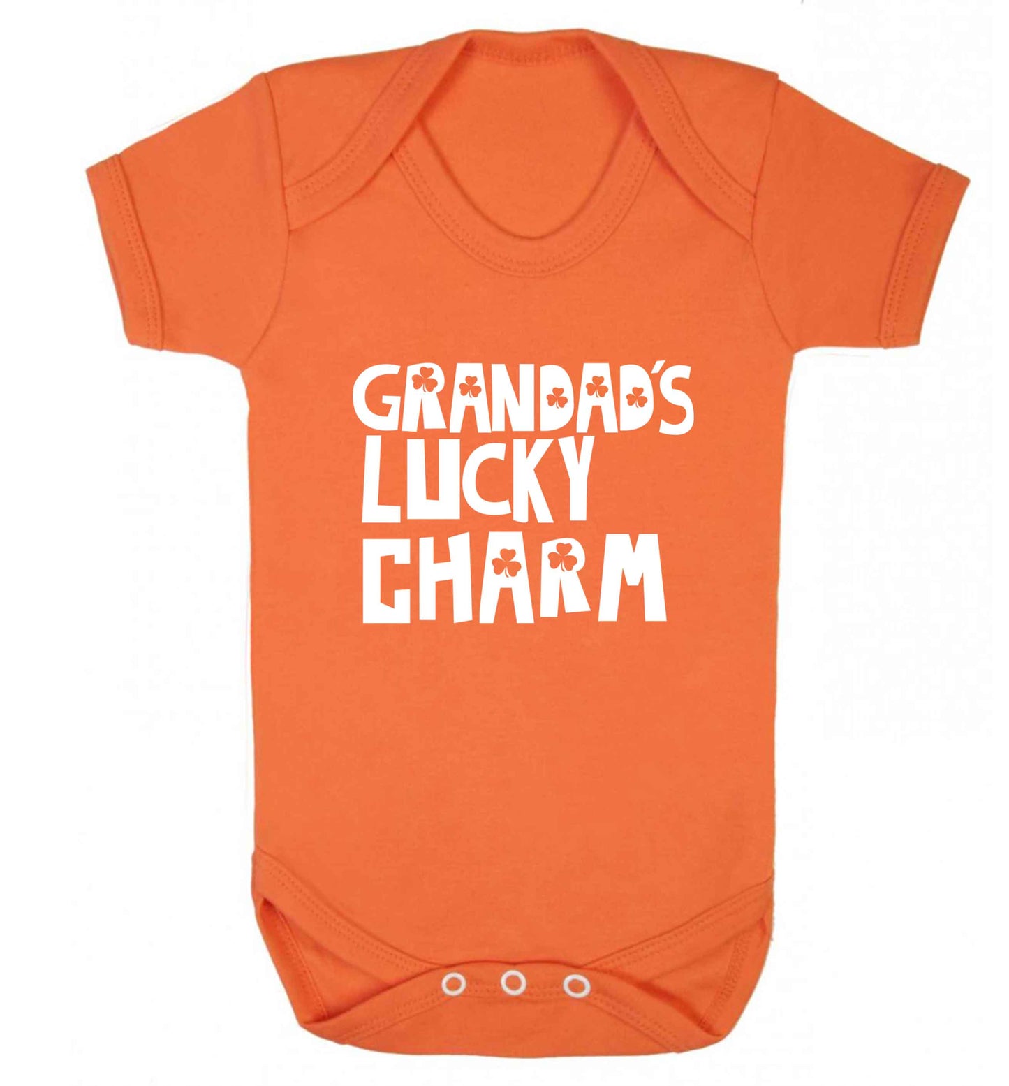 Grandad's lucky charm  baby vest orange 18-24 months