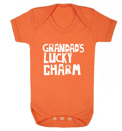Grandad's lucky charm  baby vest orange 18-24 months