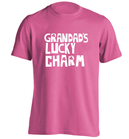 Grandad's lucky charm  adults unisex pink Tshirt 2XL