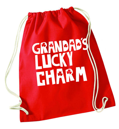 Grandad's lucky charm  red drawstring bag 