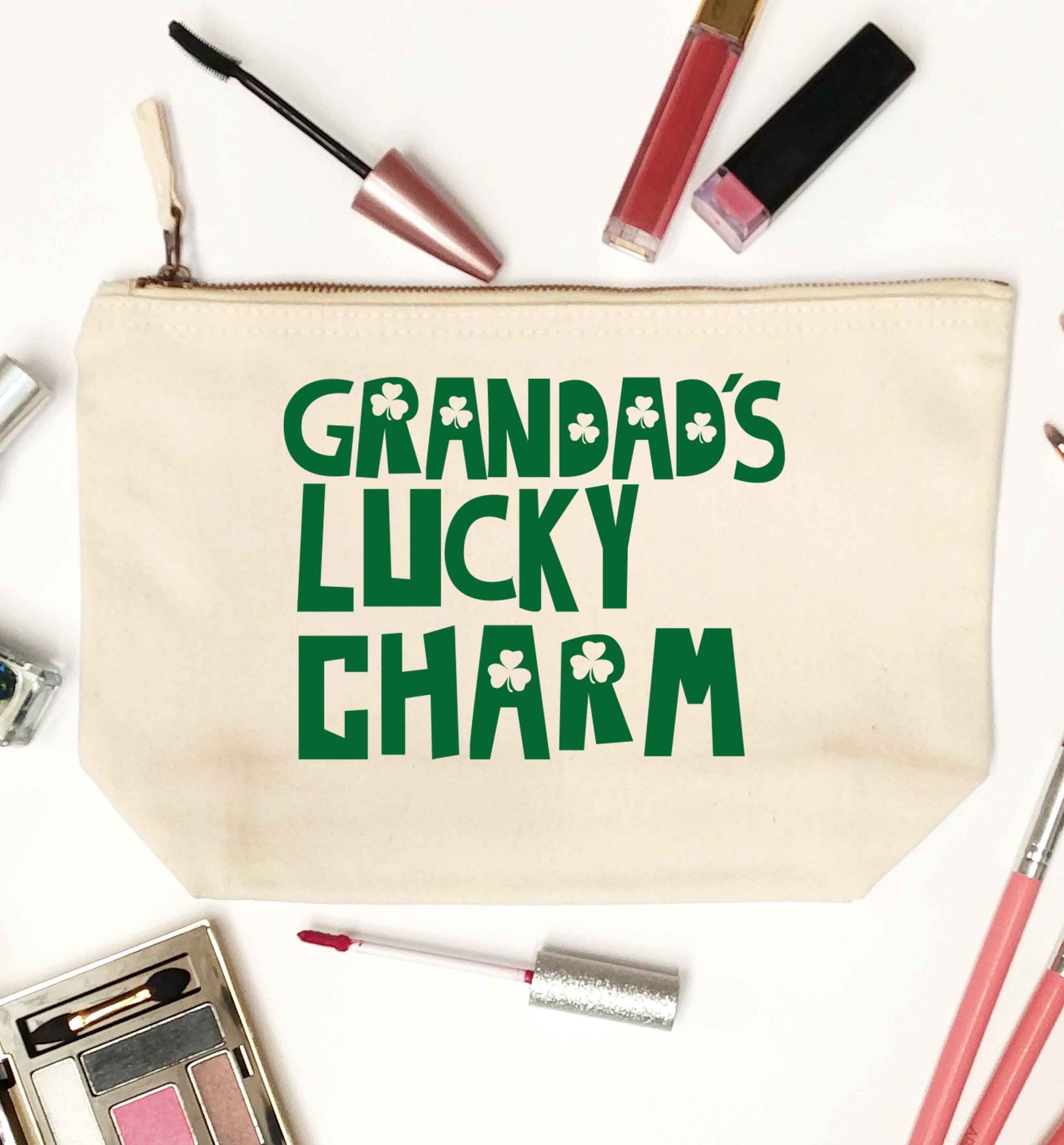 Grandad's lucky charm  natural makeup bag