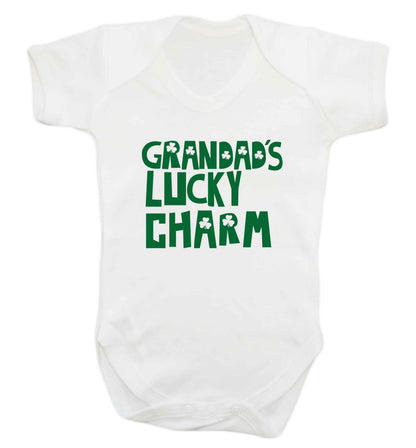 Grandad's lucky charm  baby vest white 18-24 months