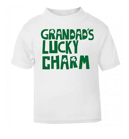 Grandad's lucky charm  white baby toddler Tshirt 2 Years