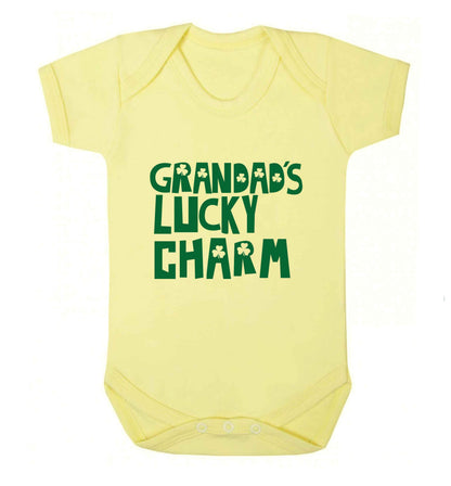 Grandad's lucky charm  baby vest pale yellow 18-24 months