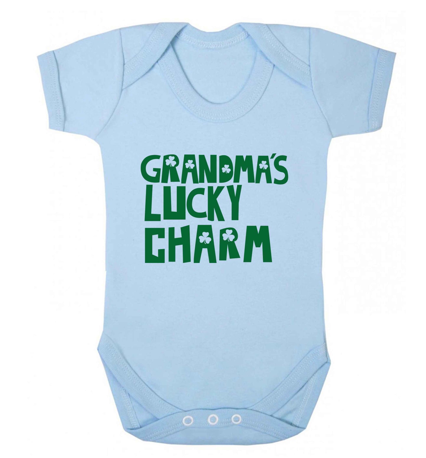Grandma's lucky charm baby vest pale blue 18-24 months