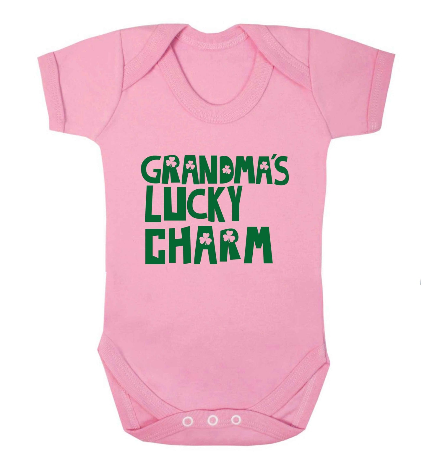 Grandma's lucky charm baby vest pale pink 18-24 months