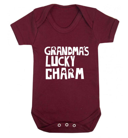 Grandma's lucky charm baby vest maroon 18-24 months