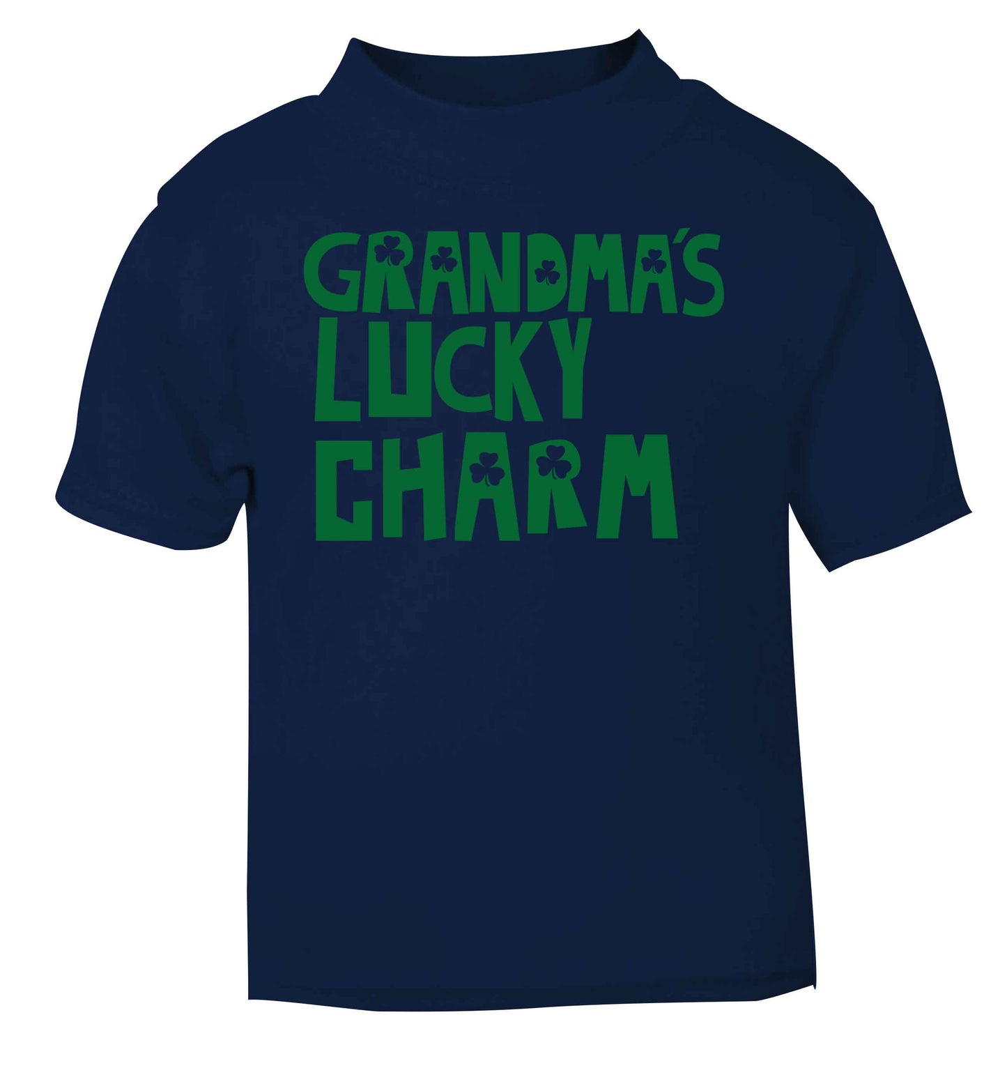 Grandma's lucky charm navy baby toddler Tshirt 2 Years