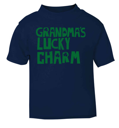 Grandma's lucky charm navy baby toddler Tshirt 2 Years