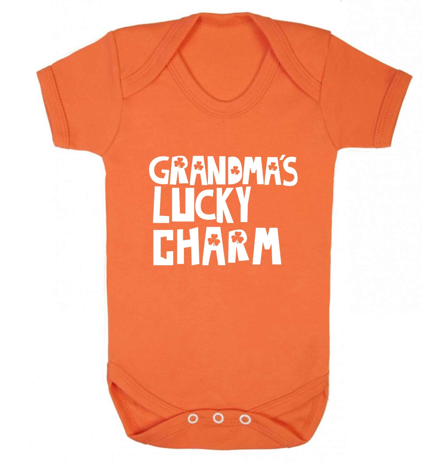 Grandma's lucky charm baby vest orange 18-24 months