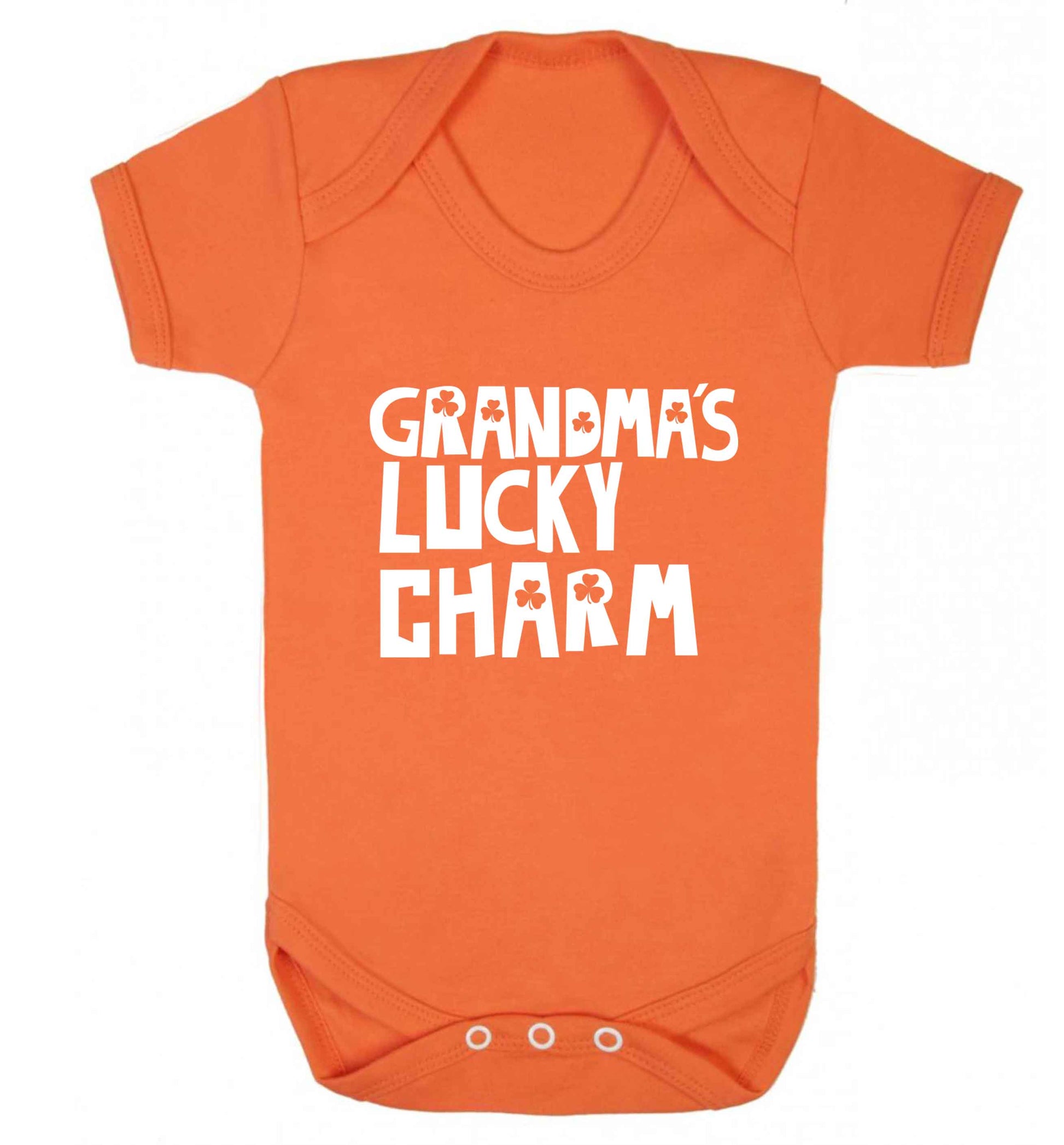Grandma's lucky charm baby vest orange 18-24 months