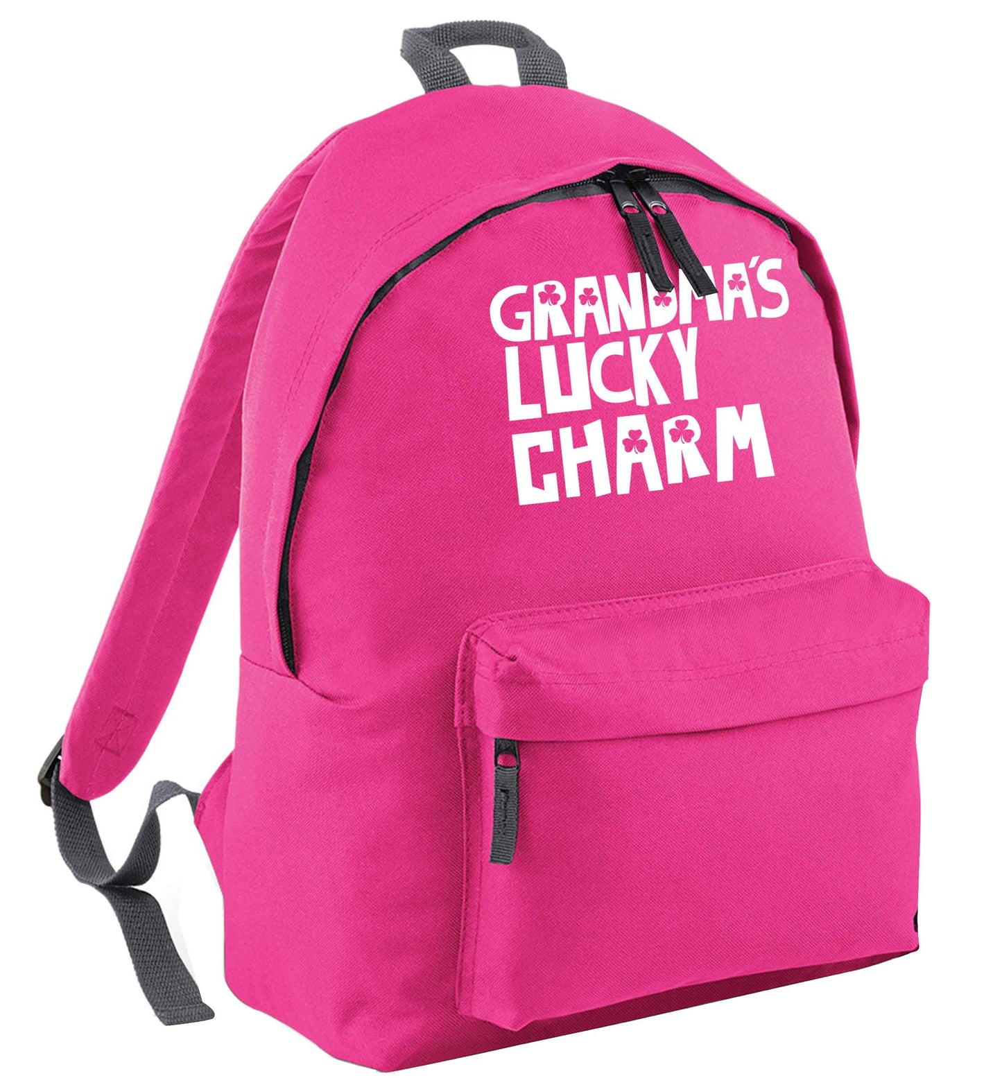 Grandma's lucky charm pink childrens backpack