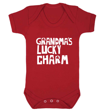 Grandma's lucky charm baby vest red 18-24 months