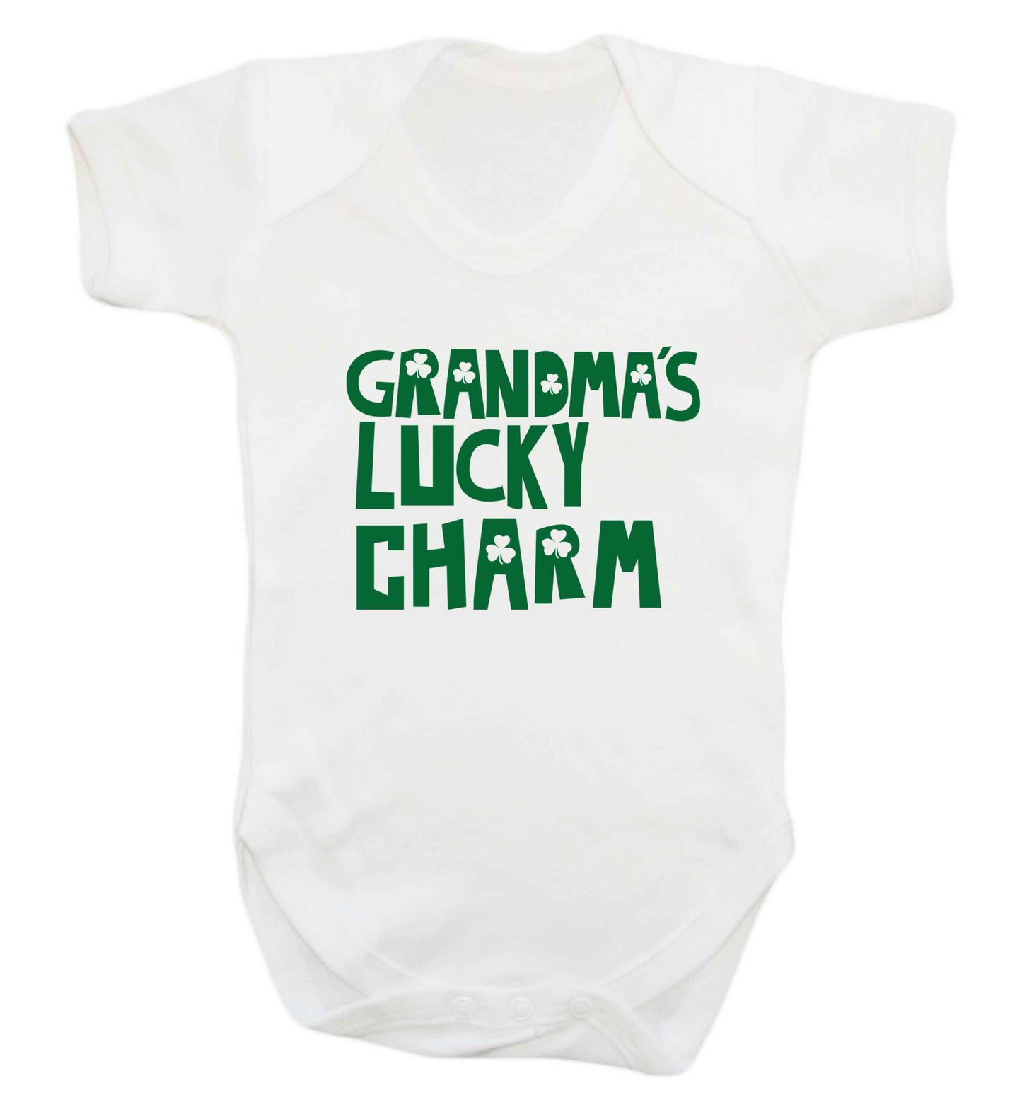 Grandma's lucky charm baby vest white 18-24 months