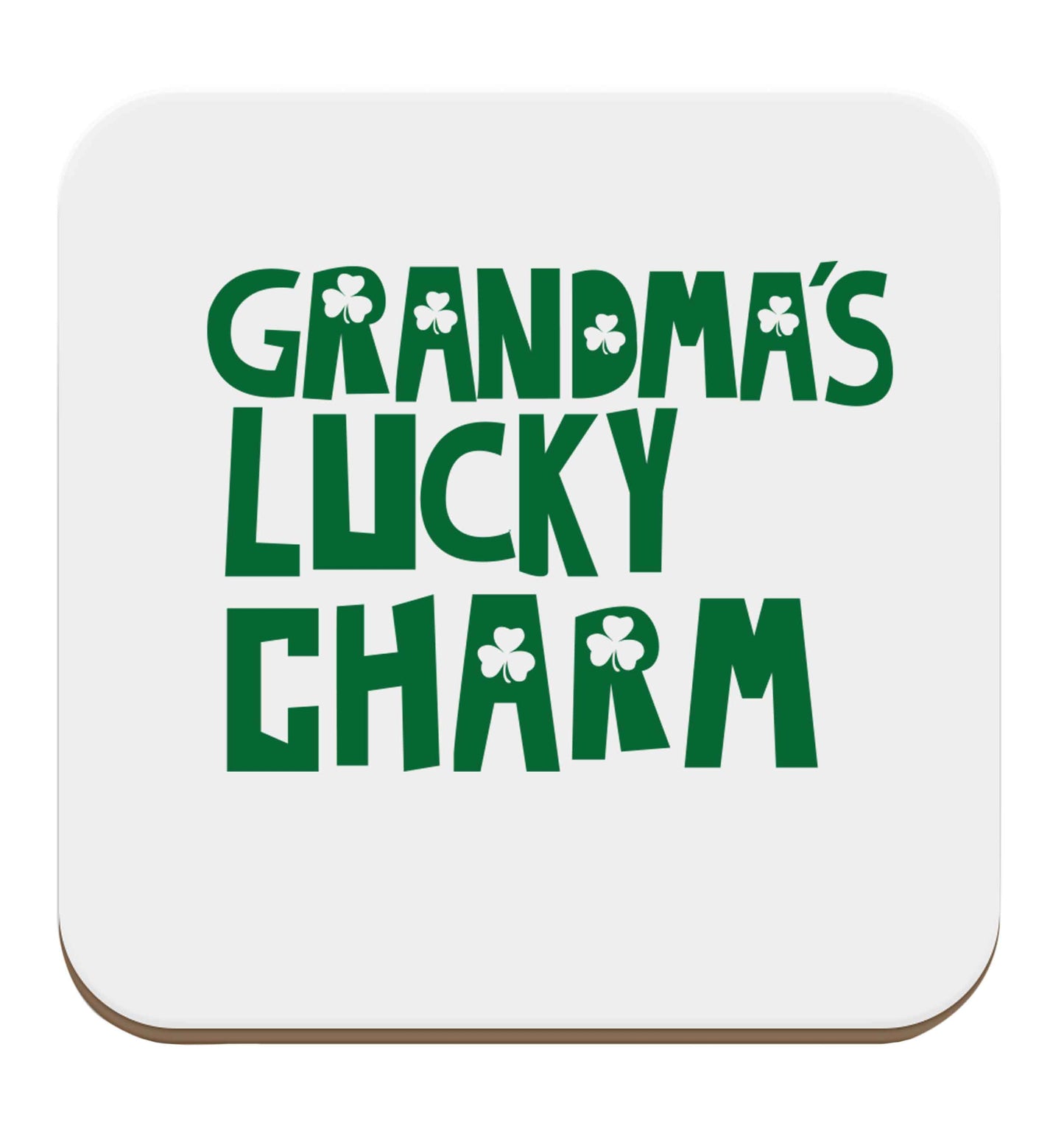 Grandma's lucky charm set of four coasters
