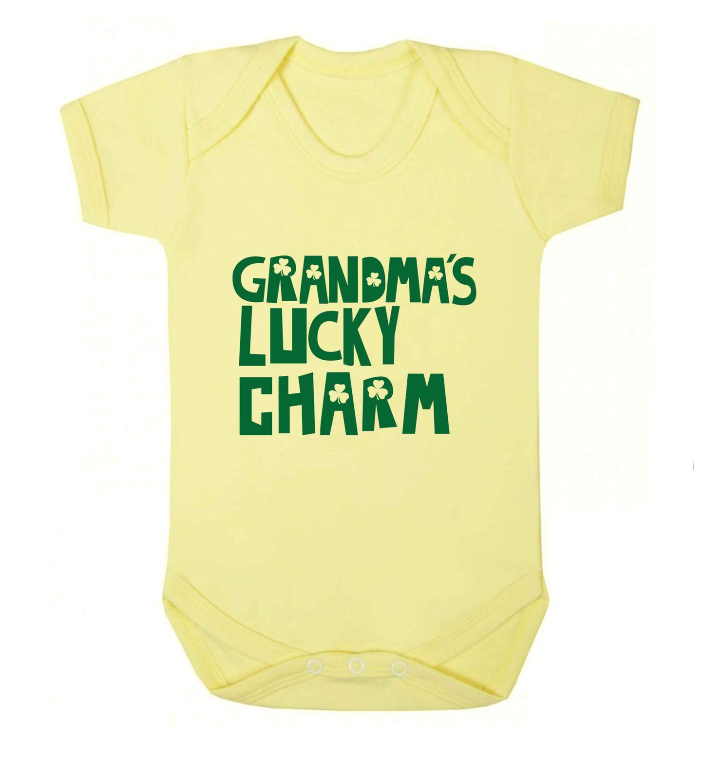 Grandma's lucky charm baby vest pale yellow 18-24 months