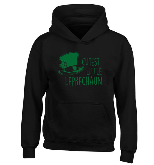 Cutest little leprechaun children's black hoodie 12-13 Years
