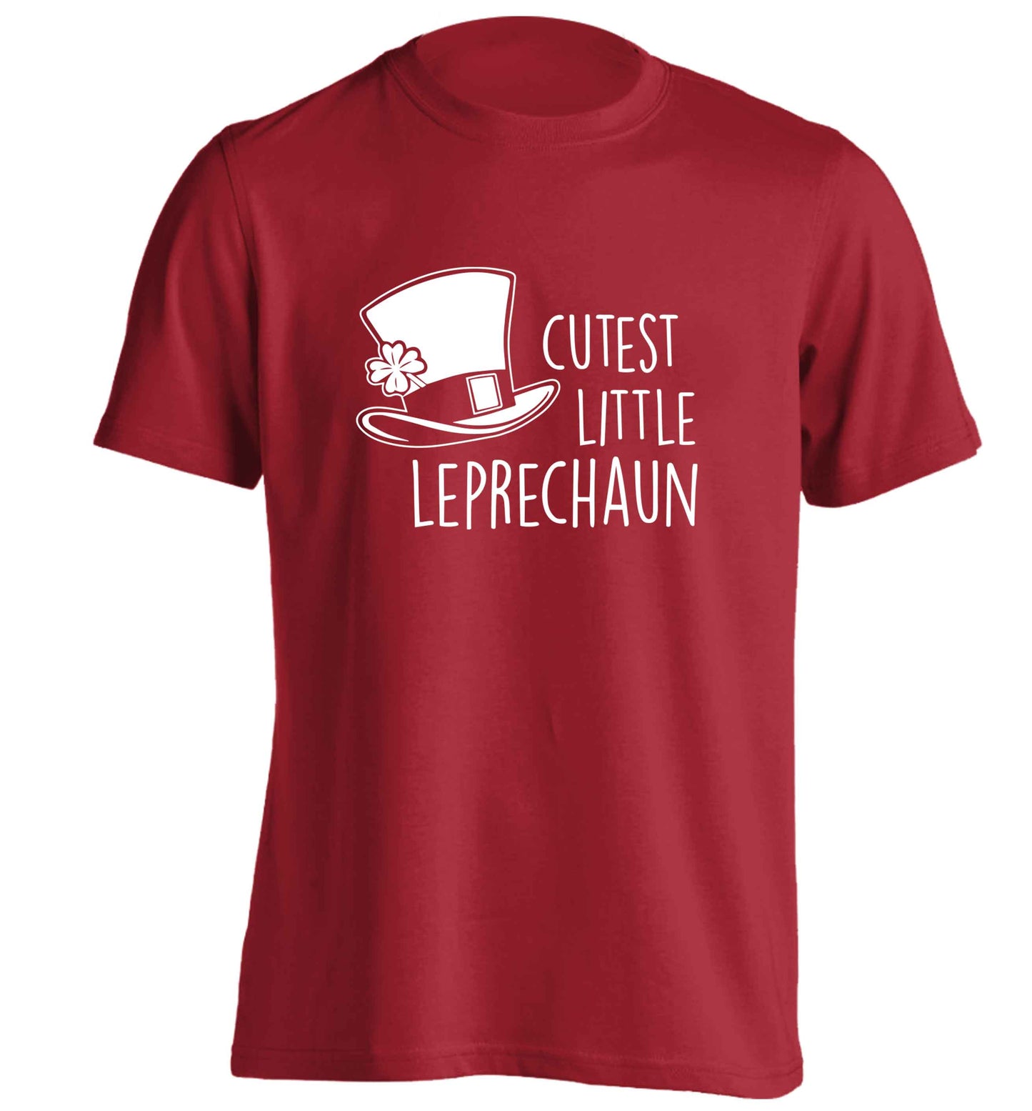 Cutest little leprechaun adults unisex red Tshirt 2XL