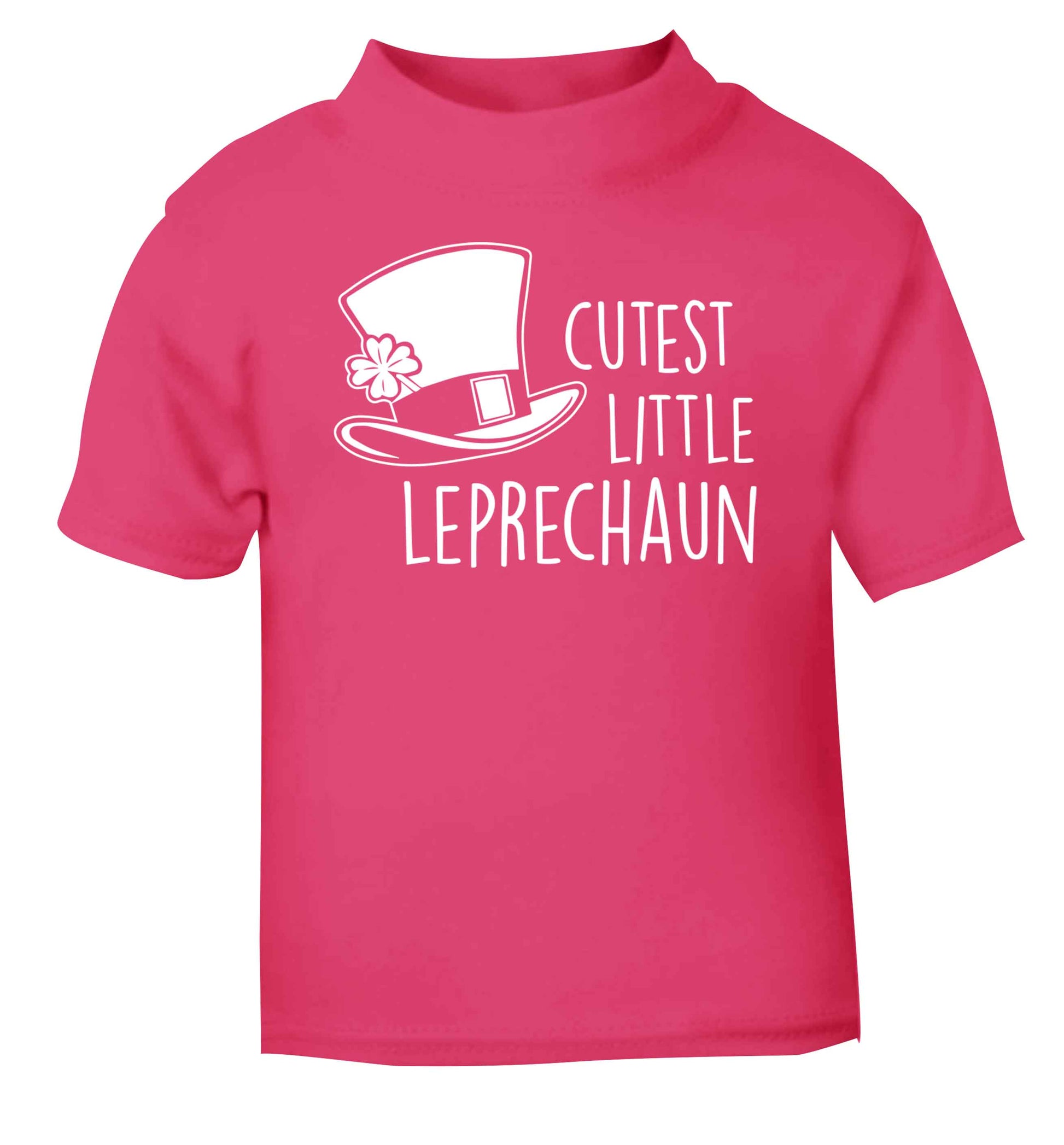 Cutest little leprechaun pink baby toddler Tshirt 2 Years