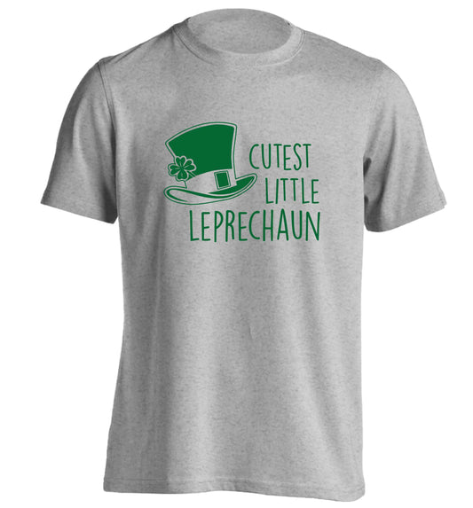 Cutest little leprechaun adults unisex grey Tshirt 2XL
