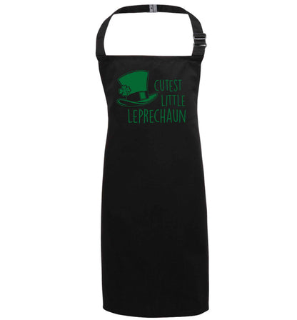 Cutest little leprechaun black apron 7-10 years