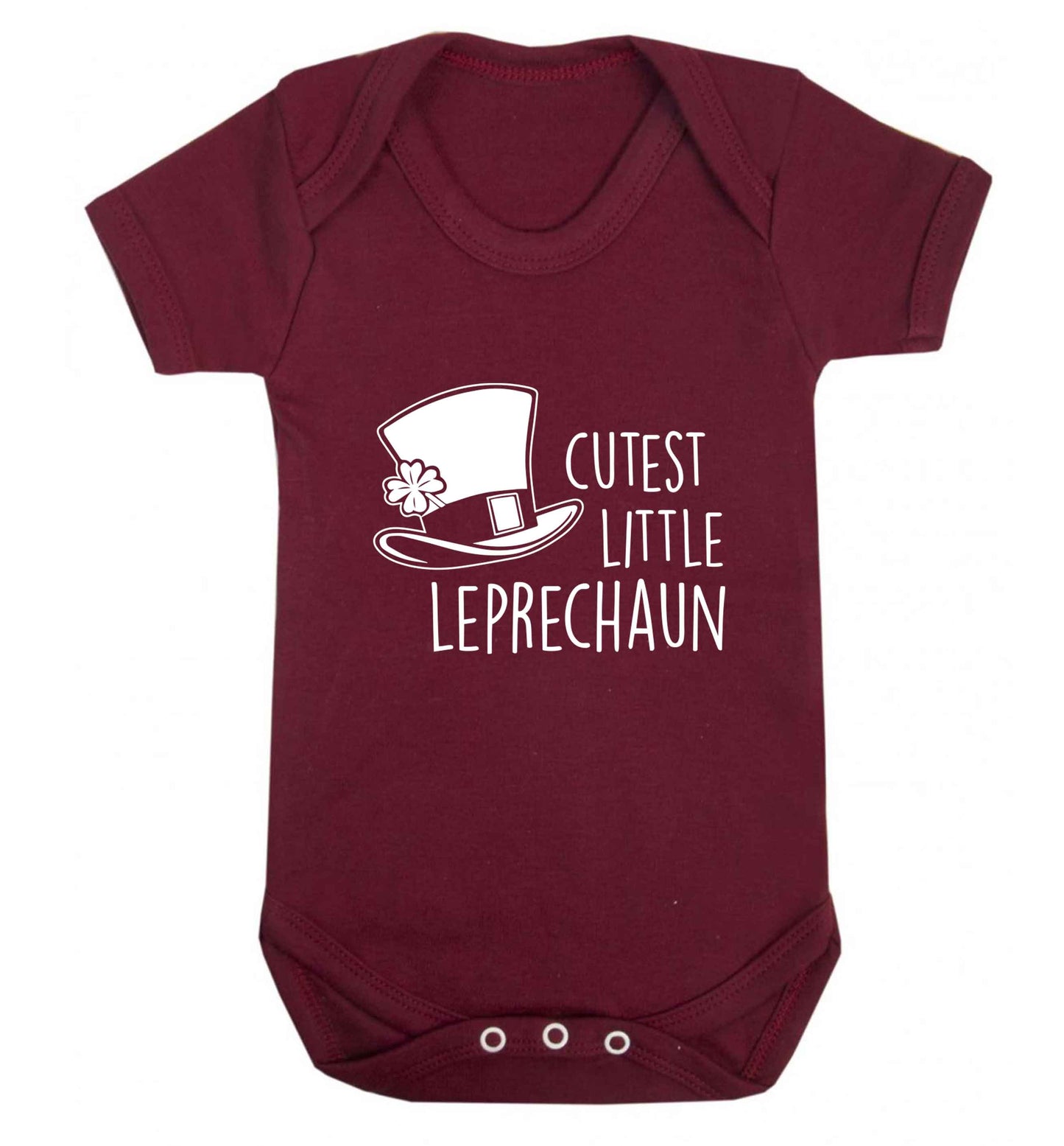 Cutest little leprechaun baby vest maroon 18-24 months