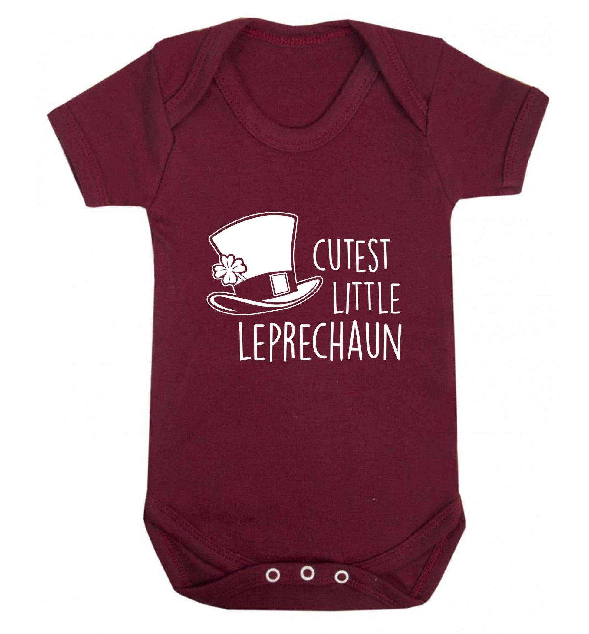 Cutest little leprechaun baby vest maroon 18-24 months