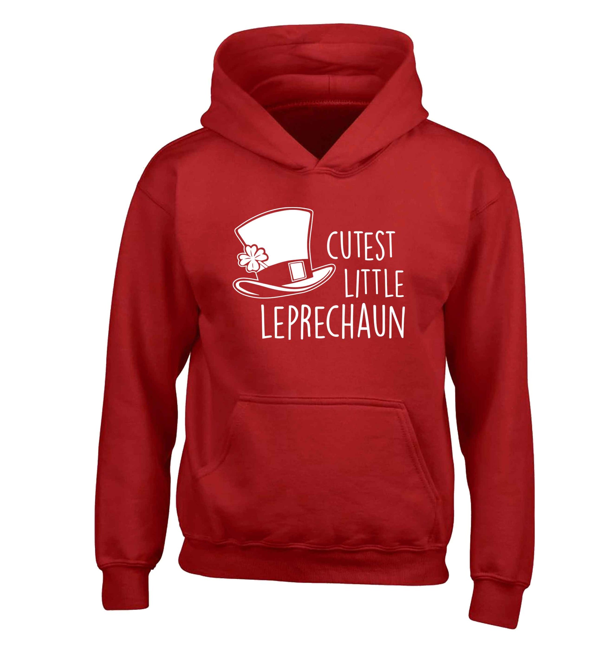Cutest little leprechaun children's red hoodie 12-13 Years