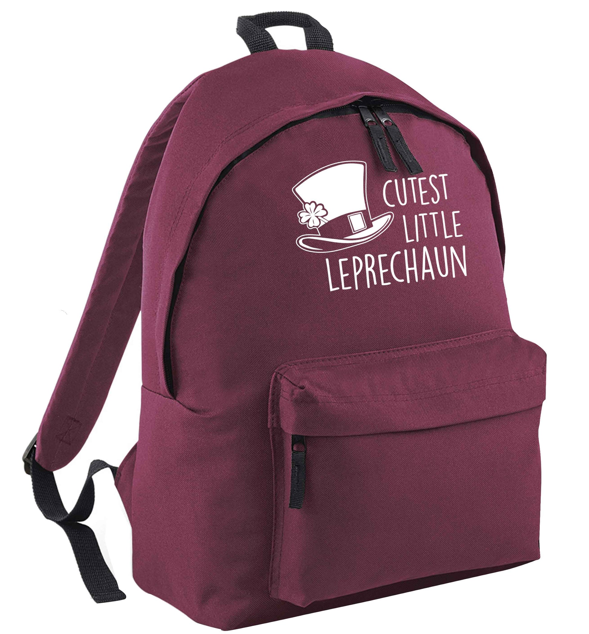 Cutest little leprechaun black adults backpack