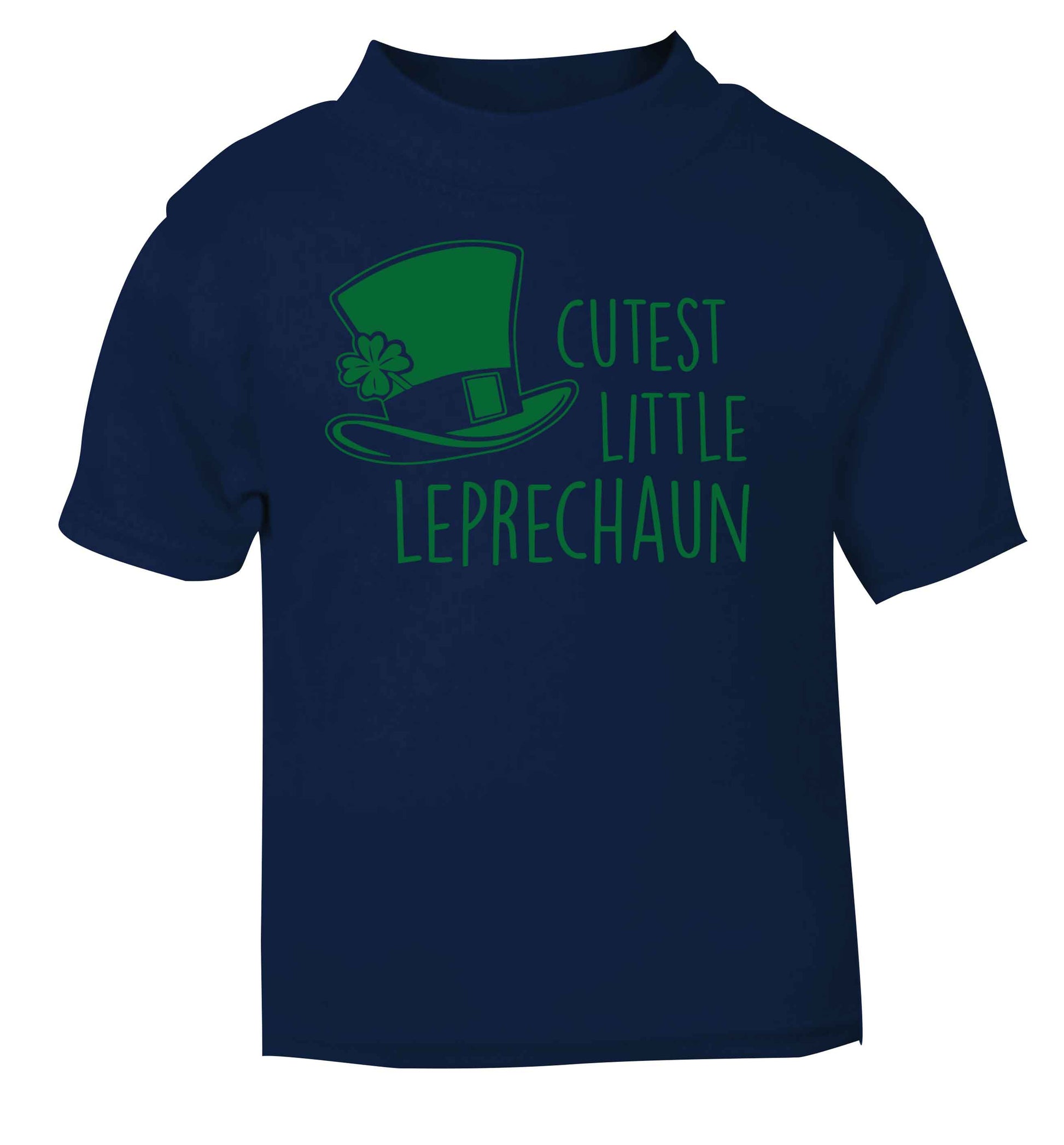 Cutest little leprechaun navy baby toddler Tshirt 2 Years