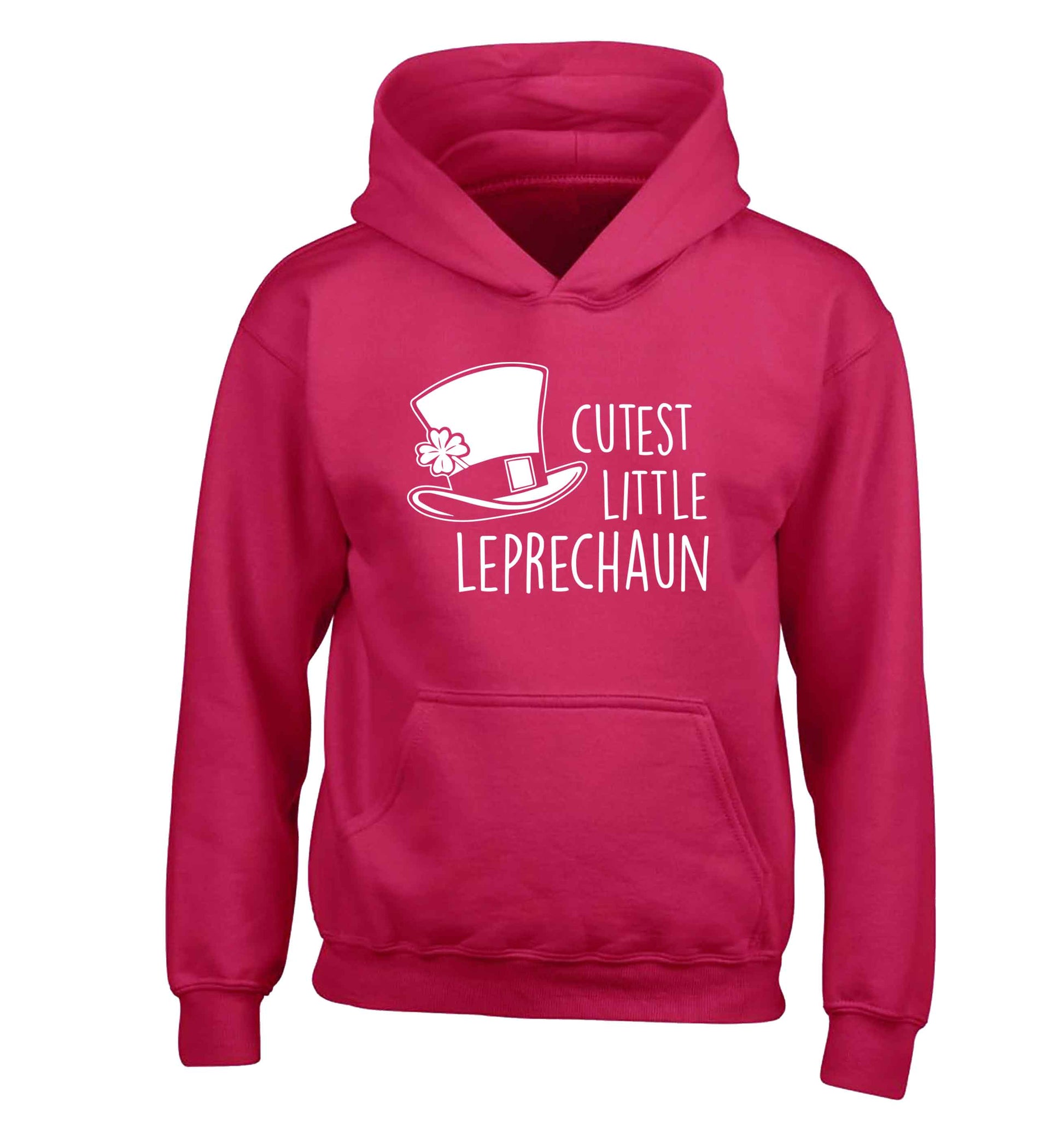 Cutest little leprechaun children's pink hoodie 12-13 Years