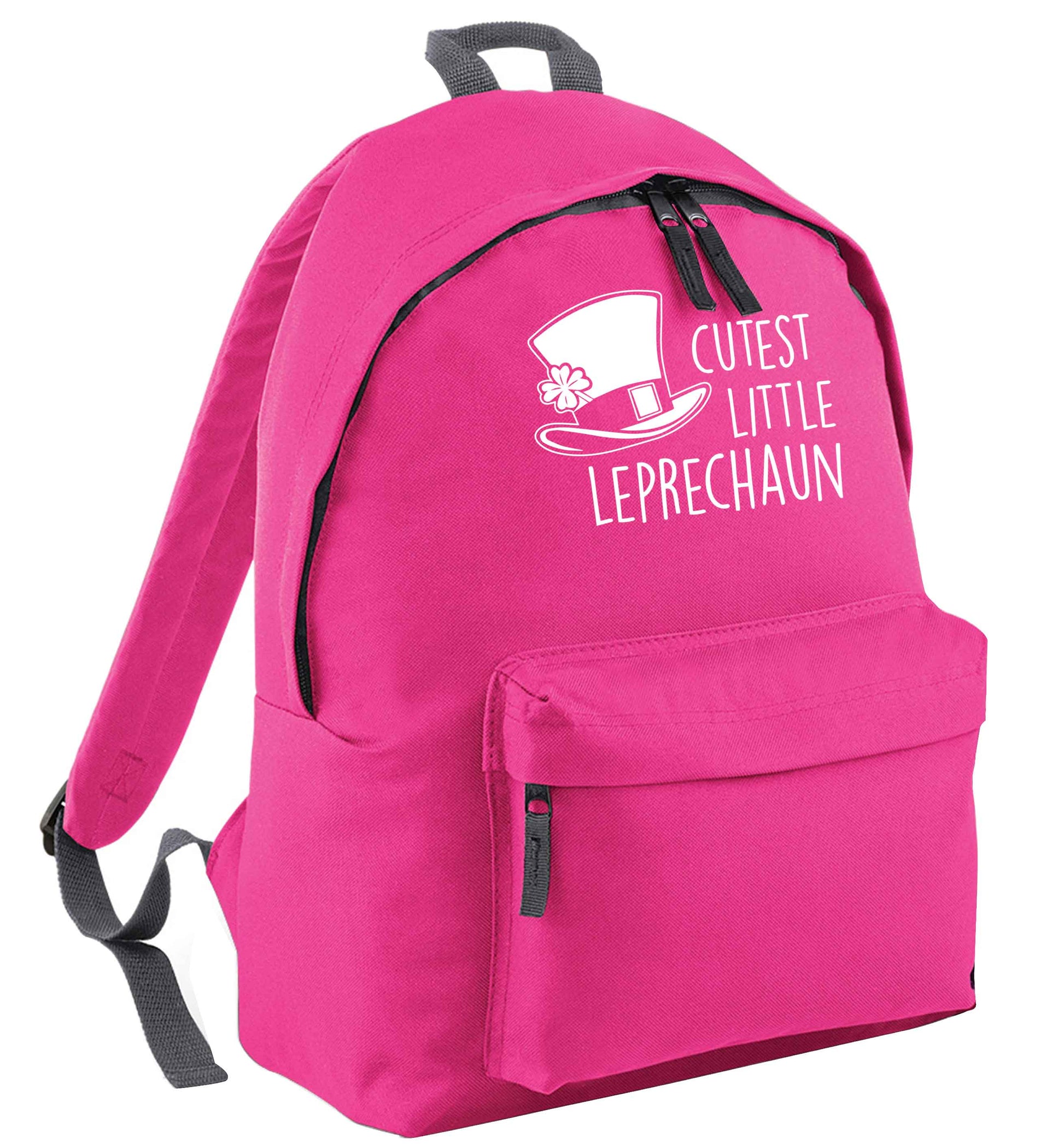 Cutest little leprechaun pink adults backpack