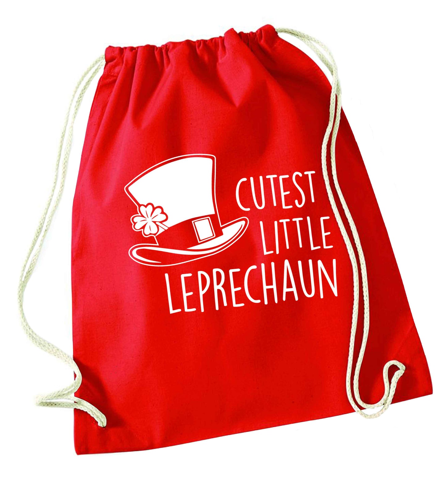 Cutest little leprechaun red drawstring bag 
