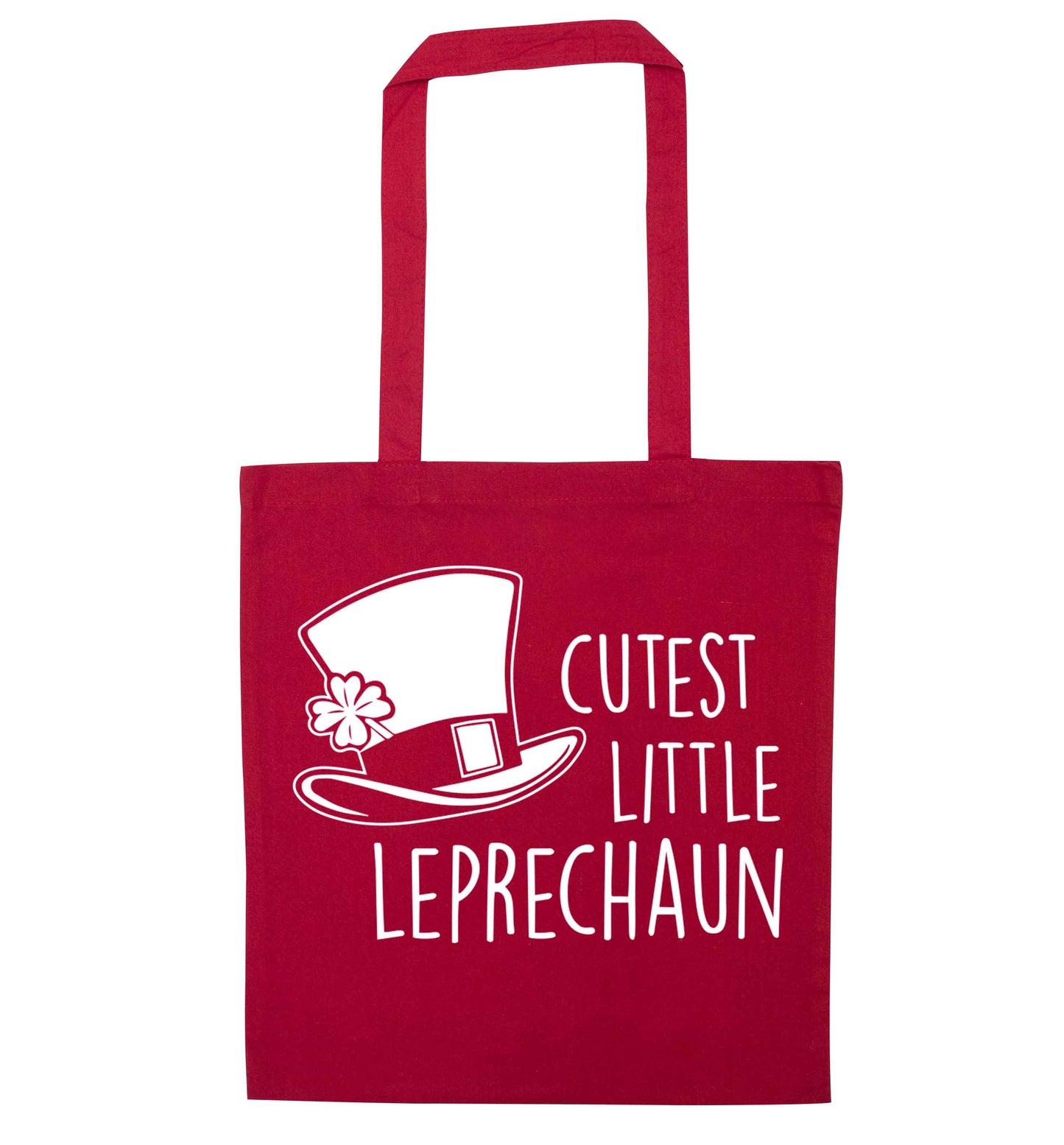 Cutest little leprechaun red tote bag