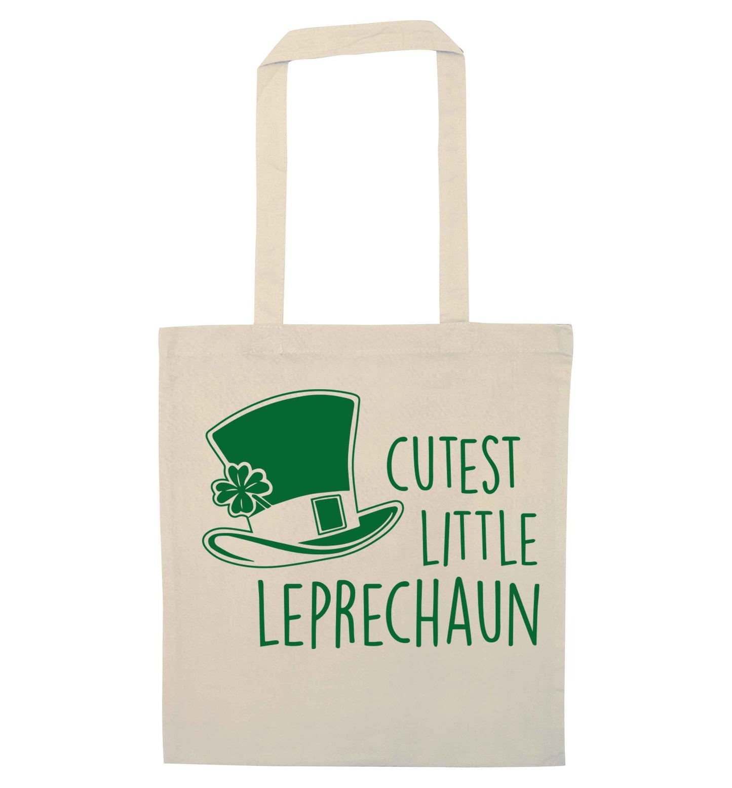 Cutest little leprechaun natural tote bag