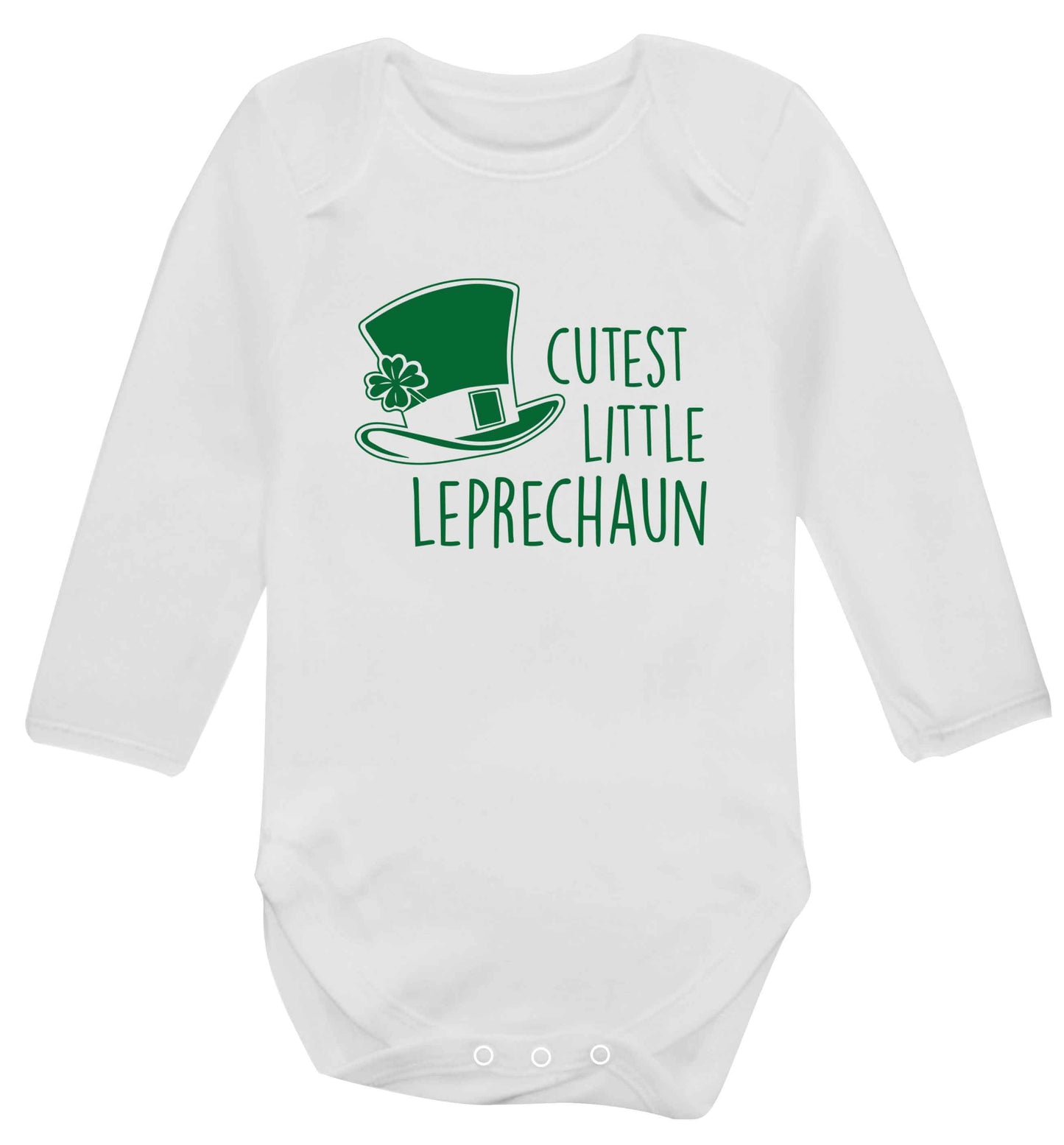 Cutest little leprechaun baby vest long sleeved white 6-12 months