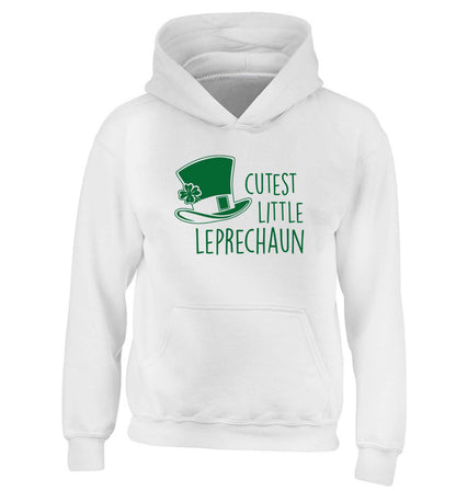 Cutest little leprechaun children's white hoodie 12-13 Years