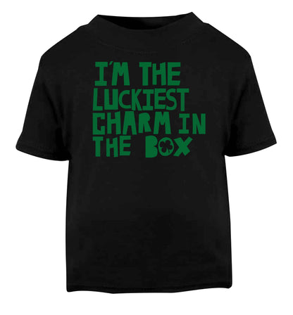 I'm the luckiest charm in the box Black baby toddler Tshirt 2 years