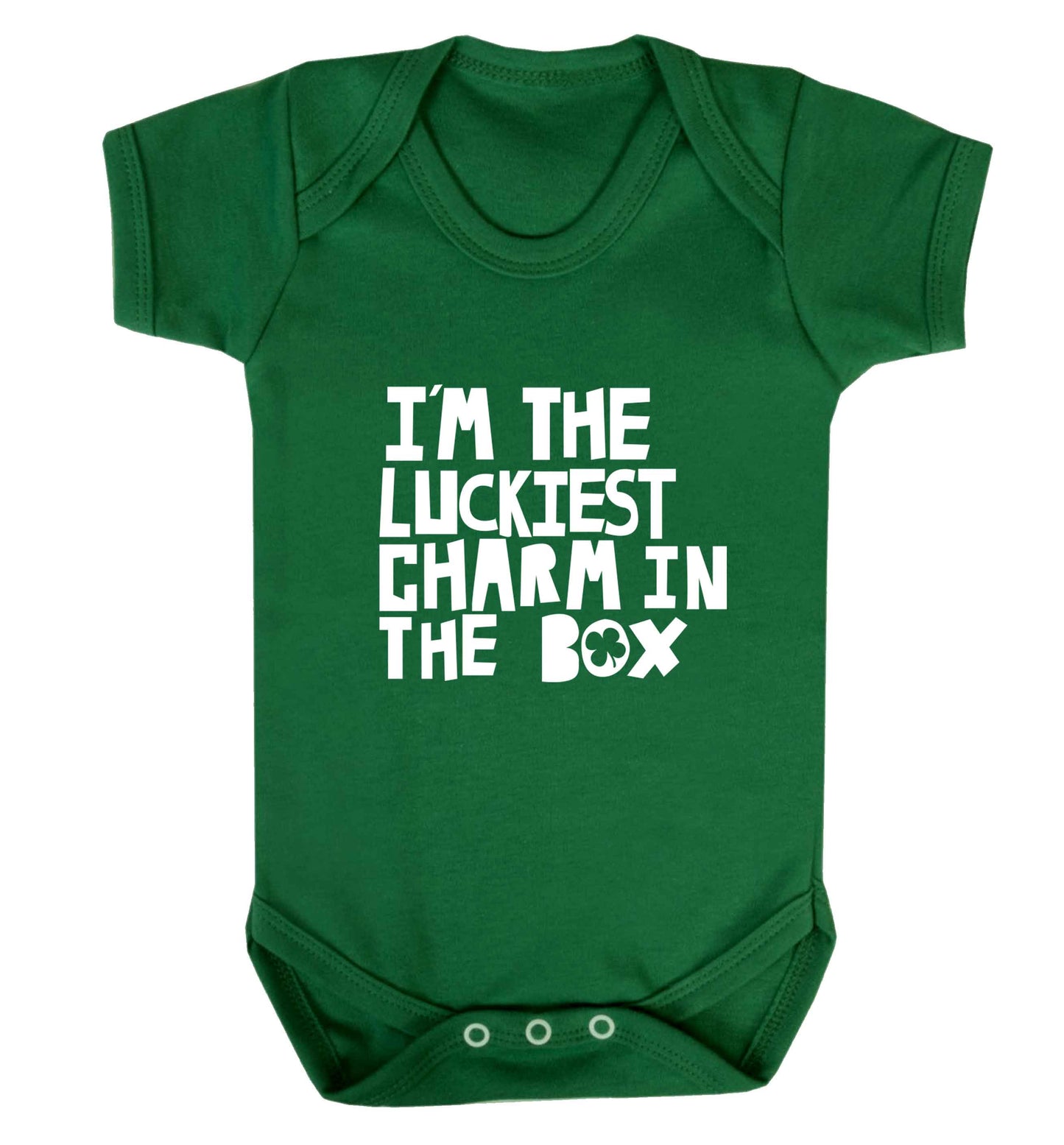 I'm the luckiest charm in the box baby vest green 18-24 months