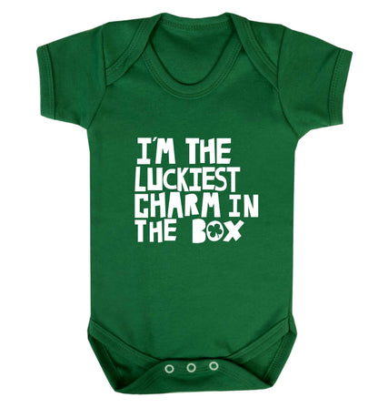 I'm the luckiest charm in the box baby vest green 18-24 months