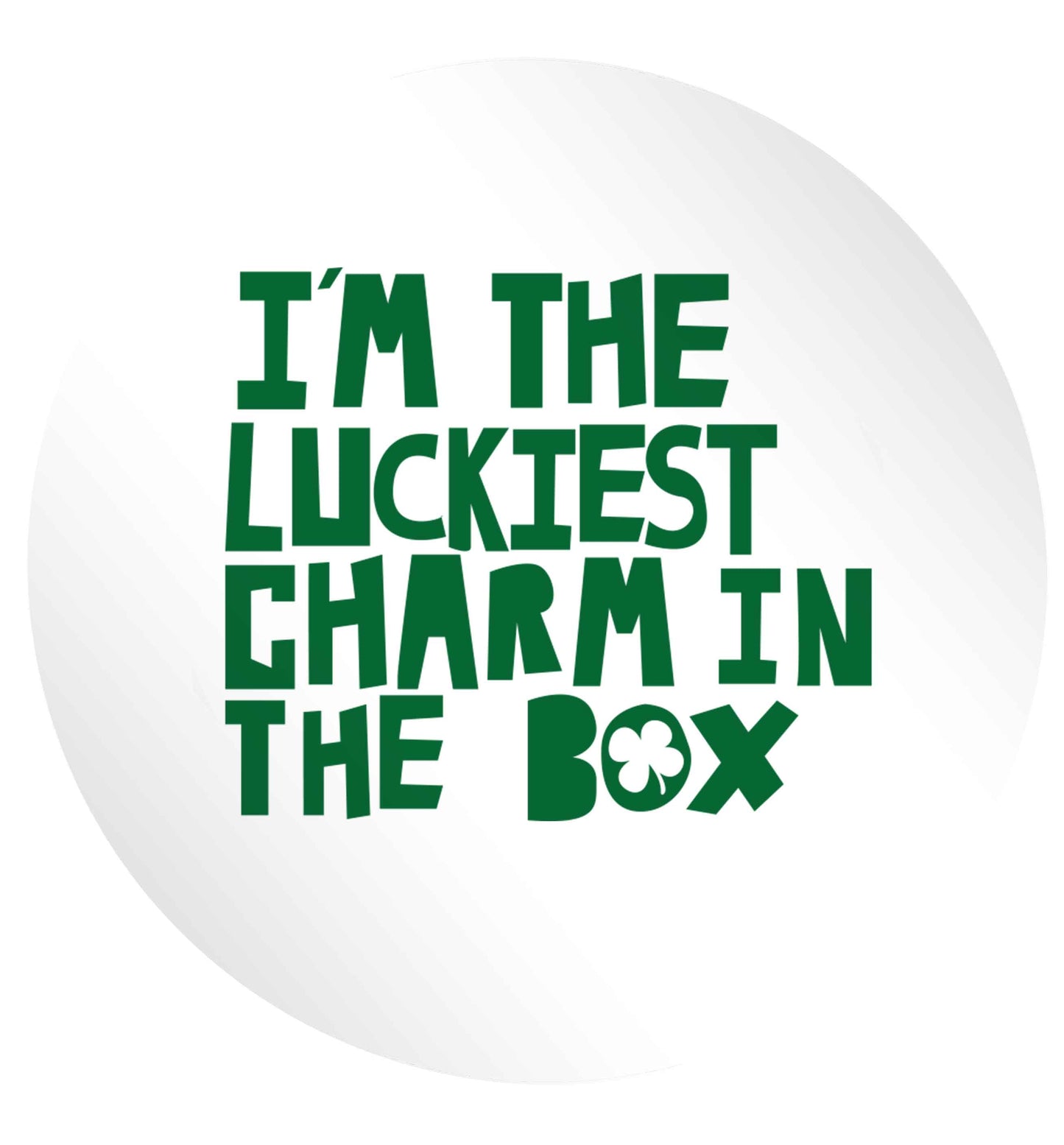 I'm the luckiest charm in the box 24 @ 45mm matt circle stickers