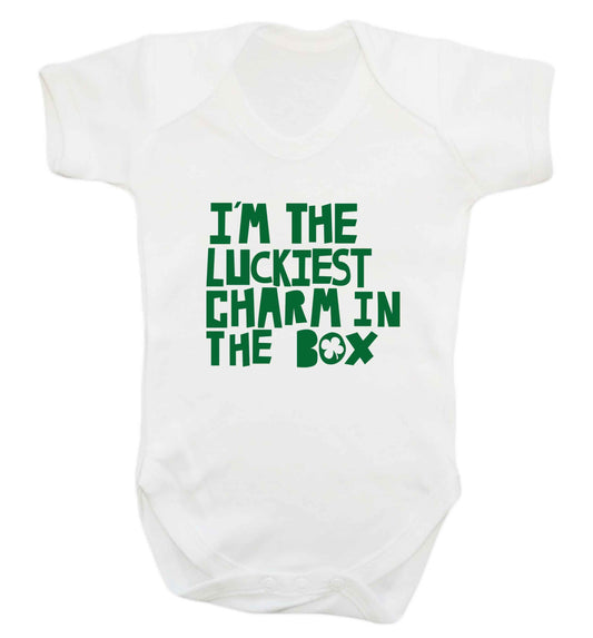 I'm the luckiest charm in the box baby vest white 18-24 months