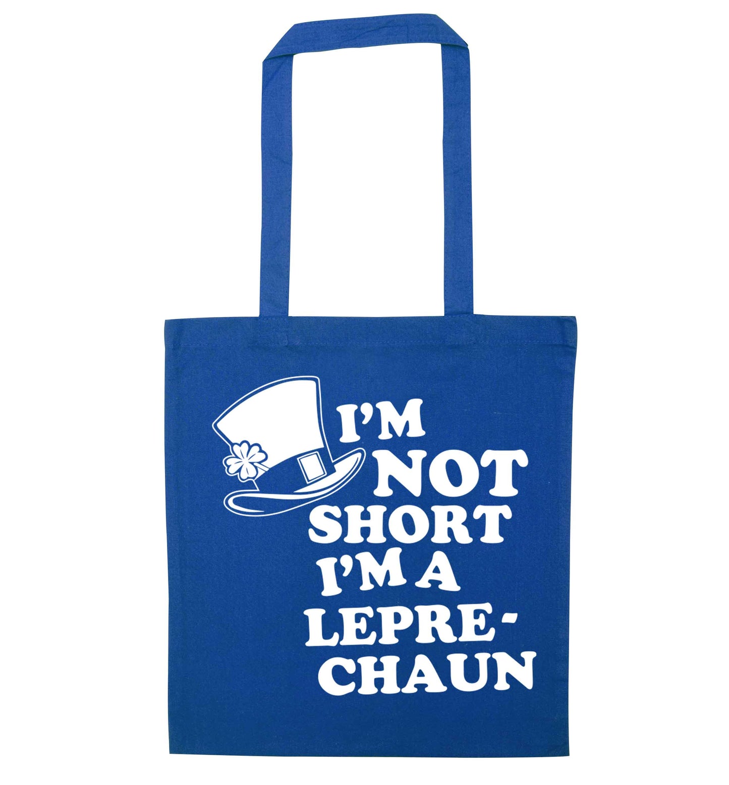 I'm not short I'm a leprechaun blue tote bag