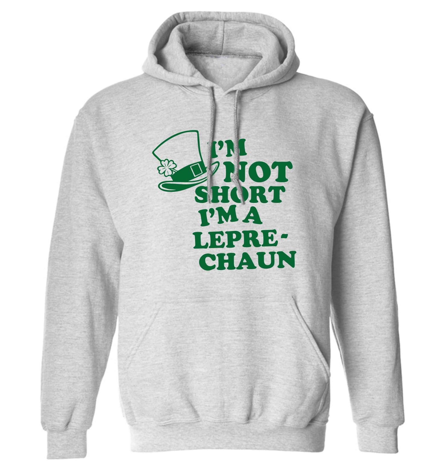 I'm not short I'm a leprechaun adults unisex grey hoodie 2XL