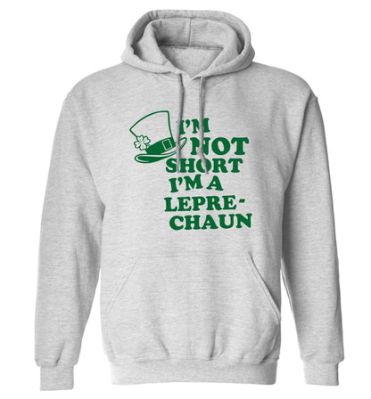 I'm not short I'm a leprechaun adults unisex grey hoodie 2XL