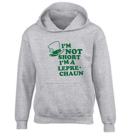I'm not short I'm a leprechaun children's grey hoodie 12-13 Years